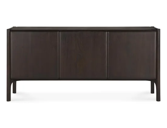Ethnicraft Pi Sideboard Teak Dark Brown 3 Doors