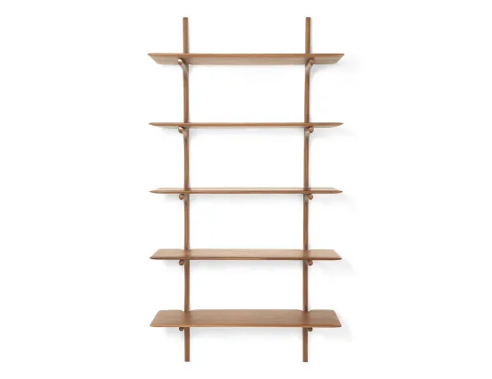 Ethnicraft Pi Wall Shelf Mahogany Natural 5 Shelf