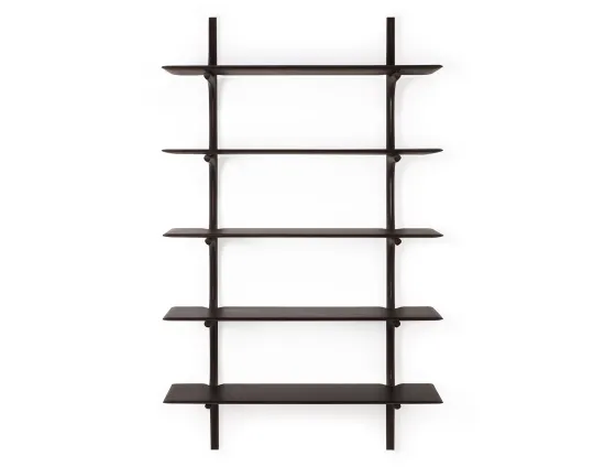 Ethnicraft Wall Shelf Mahogany Dark Brown 5 Shelf