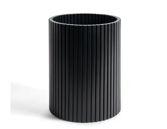 Ethnicraft Roller Max Paper Basket Mahogany Black
