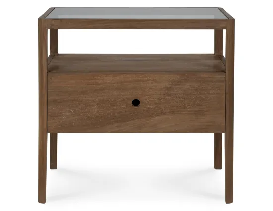 Ethnicraft Spindle Bedside Table Teak Natural