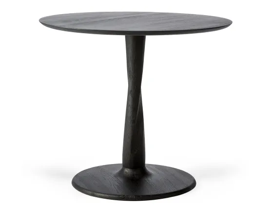 Ethnicraft Torsion Dining Table Oak Black 90cm