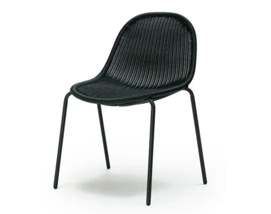 Edwin Stackable Lounge Chair Charcoal Charcoal