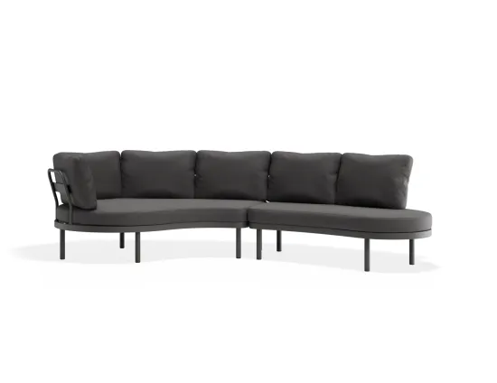 Aluna Outdoorsofa Configa Flipped Charcoal Darkgrey