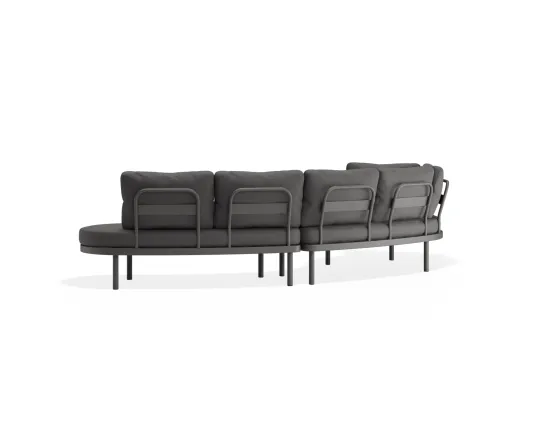 Aluna Outdoorsofa Configa Flipped Charcoal Darkgrey