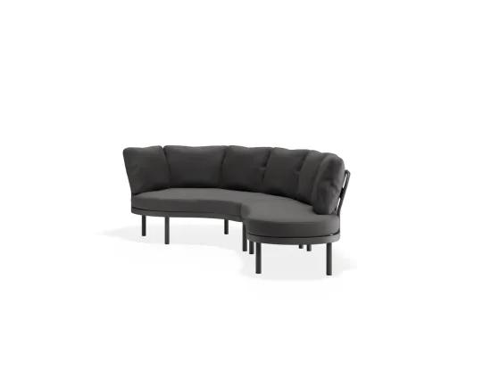 Aluna Outdoorsofa Configa Flipped Charcoal Darkgrey