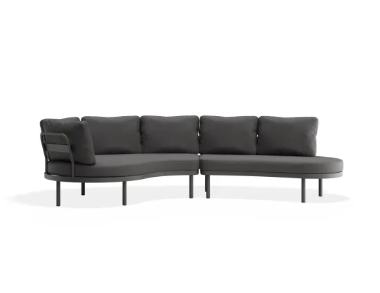 Aluna Outdoorsofa Configa Flipped Charcoal Darkgrey