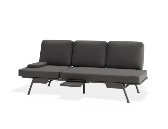 Arla 3seater Charcoal Darkgrey