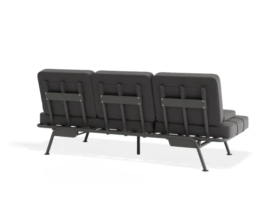 Arla 3seater Charcoal Darkgrey