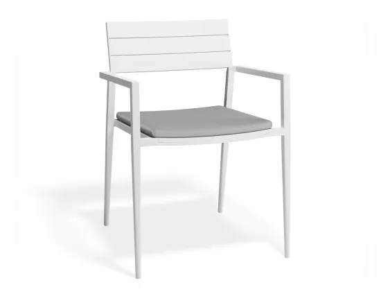 Halki Chaircushion White Lightgrey
