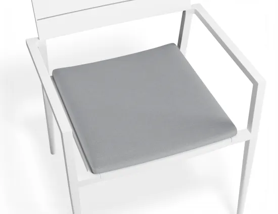Halki Chaircushion White Lightgrey