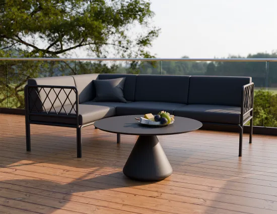 Kora Coffeetable 90cm Charcoal