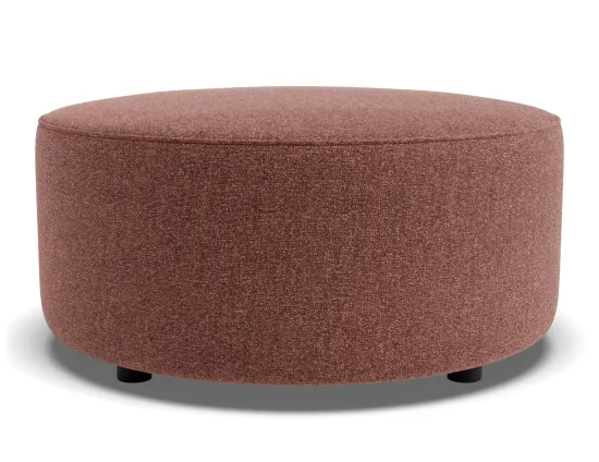 Lune Round High Ottoman 80cm Berry Product