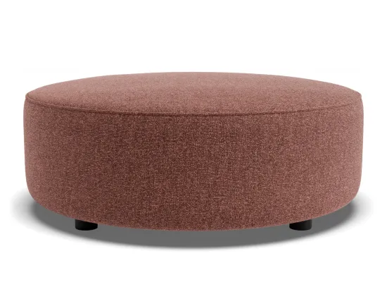 Lune Round Low Ottoman 80cm Berry Product