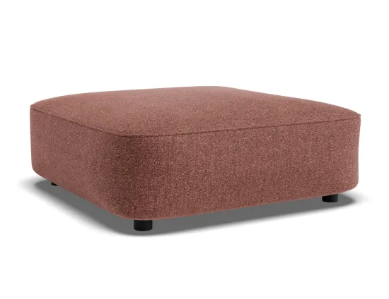 Lune Square Low Ottoman 80cm Berry Product