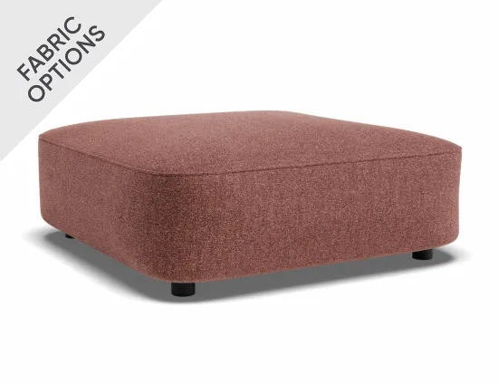Lune Square Low Ottoman 80cm Berry Product
