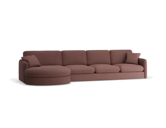 Monte 5seaterpillow Smallchaiseleft Desirecoral