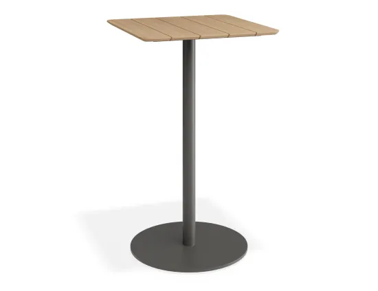 Roku Teakbartable 65x65 Charcoal