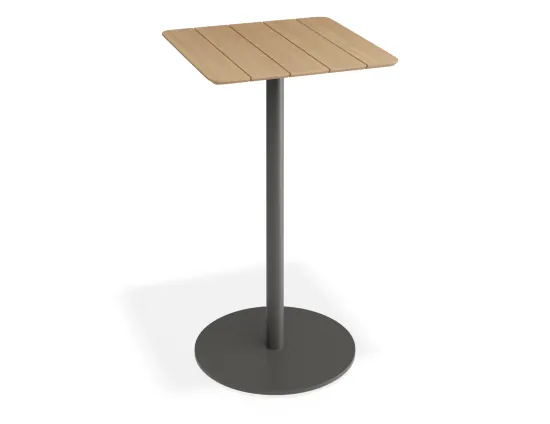Roku Teakbartable 65x65 Charcoal