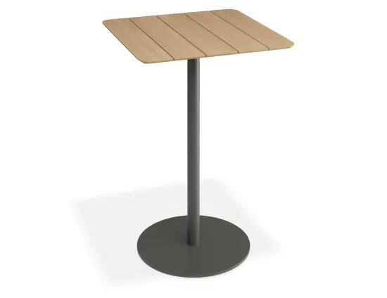 Roku Teakbartable 75x75 Charcoal