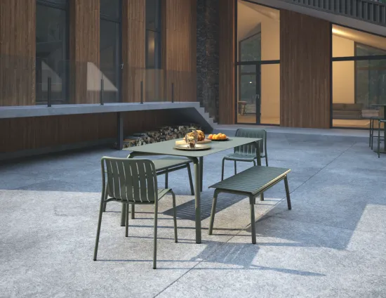 Roku Diningset120benches Green
