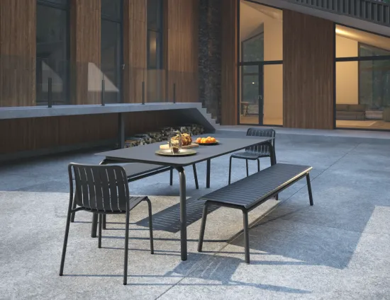 Roku Diningsetbenches Charcoal