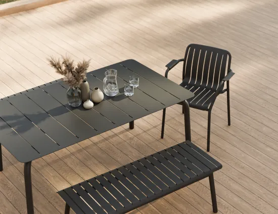 Roku Diningtable 160 Bench Charcoal Residential
