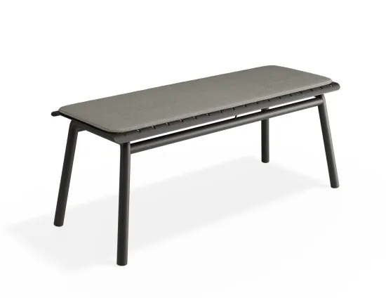 Roku Bench120 Lightgrey Charcoal
