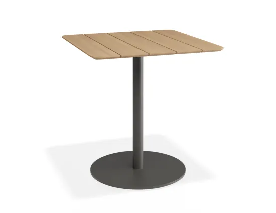 Roku Teakcafetable 75x75 Charcoal