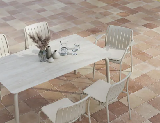 Roku Diningtable Dune 160 Chairs Pad Latte Husk Residential