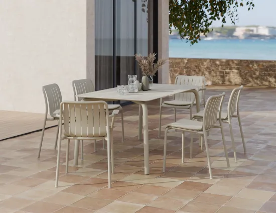 Roku Diningtable Dune 160 Chairs Pad Latte Husk Residential