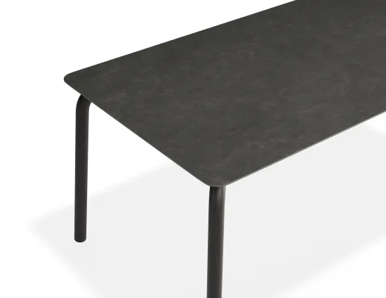 Roku Diningtable 160x90 Basalt Charcoal