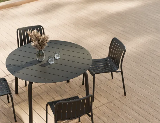 Roku Diningtable 120d Chair Charcoal Residential