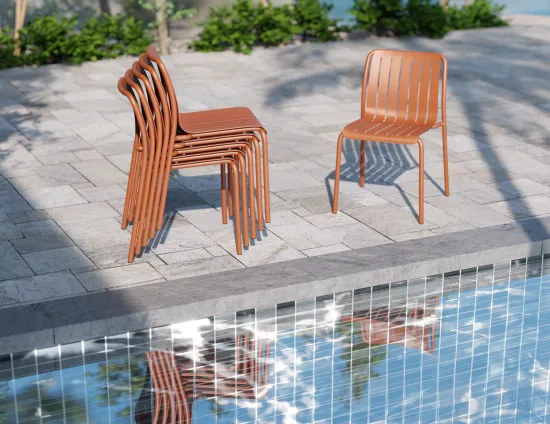 Roku Stacking Lifestyle 1 Dining Chair Orange
