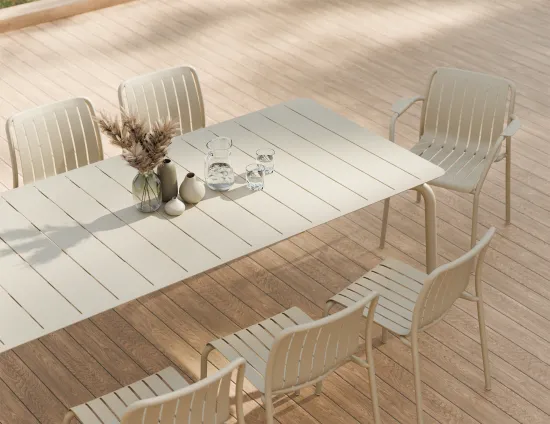 Roku Diningtable 240 Chair Latte Residential