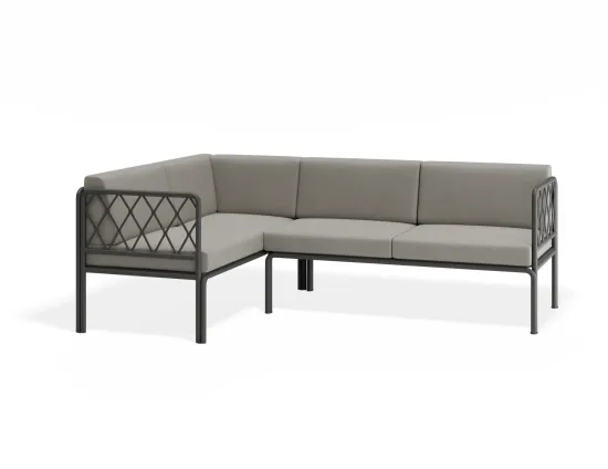 Sevillev2 Configa Charcoalframe Lightgreycushion