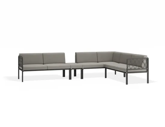 Sevillev2 Configj Charcoalframe Lightgreycushion Cushionextension