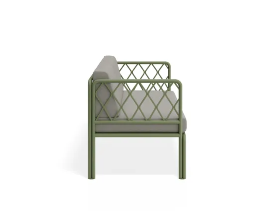 Sevillev2 2seater Greenframe Lightgreycushion