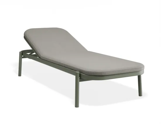 Verano Sunlounge Greenframe Lightgreyfabric