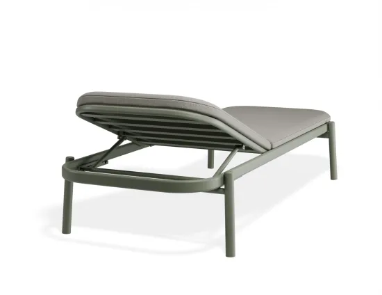 Verano Sunlounge Sidetable Greenframe Lightgreyfabric