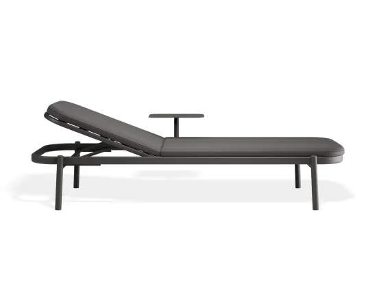 Verano Sunlounge Sidetable Charcoalframe Darkgreyfabric