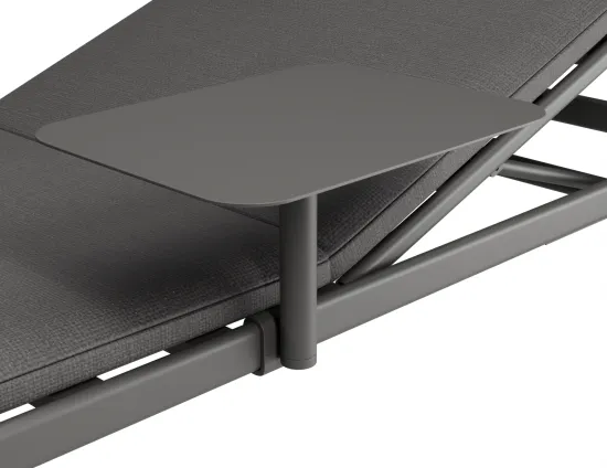 Verano Sunlounge Sidetable Charcoalframe Darkgreyfabric