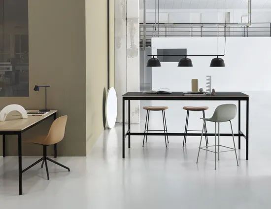 Ambit Rail Muuto 0002 Base High Table Oak Black Ambit Rail
