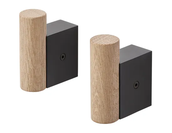 Attach Coat Hook 0002 Attach Coat Hooks Black Oak 2 Set Muuto 5000x5000 Hi Res