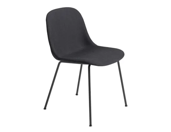 Fiber Chair Upholstered Blk