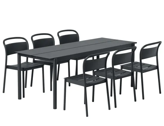 Linear Range Side Chair Black