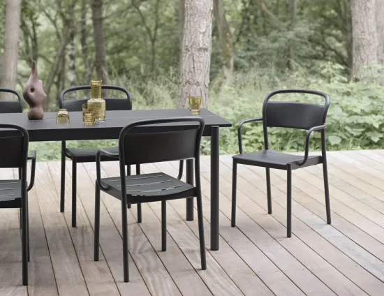 Linear Range Side Chair Black