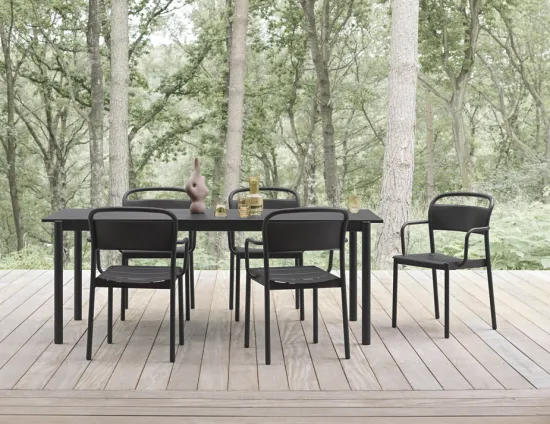 Linear Range Side Chair Black