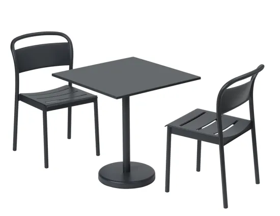 Linear Range Side Chair Black