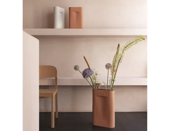 Terracotta Ridge Vase